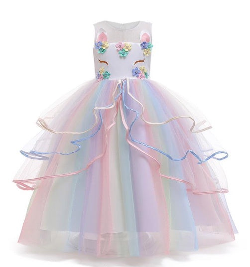 DELUXE GIRLS UNICORN DRESS